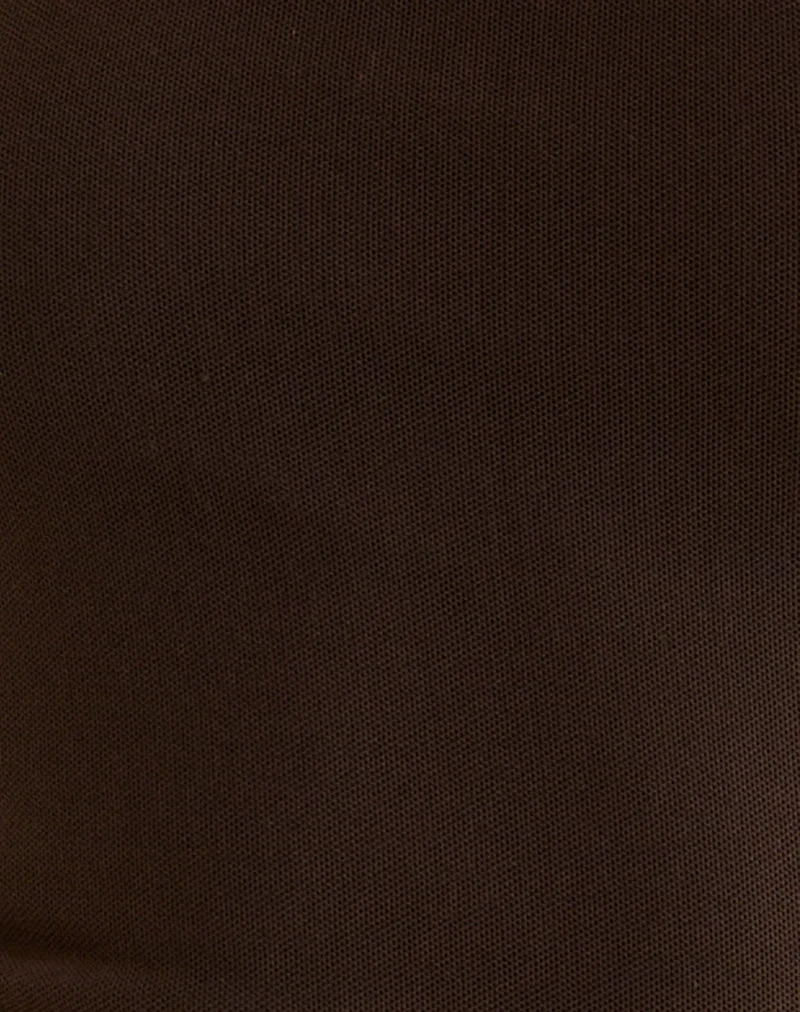 Haut bandeau Sekali, marron foncé et bleu