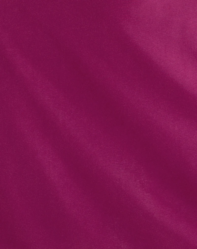Mini-jupe Niyani fuchsia avec bordure rose vif
