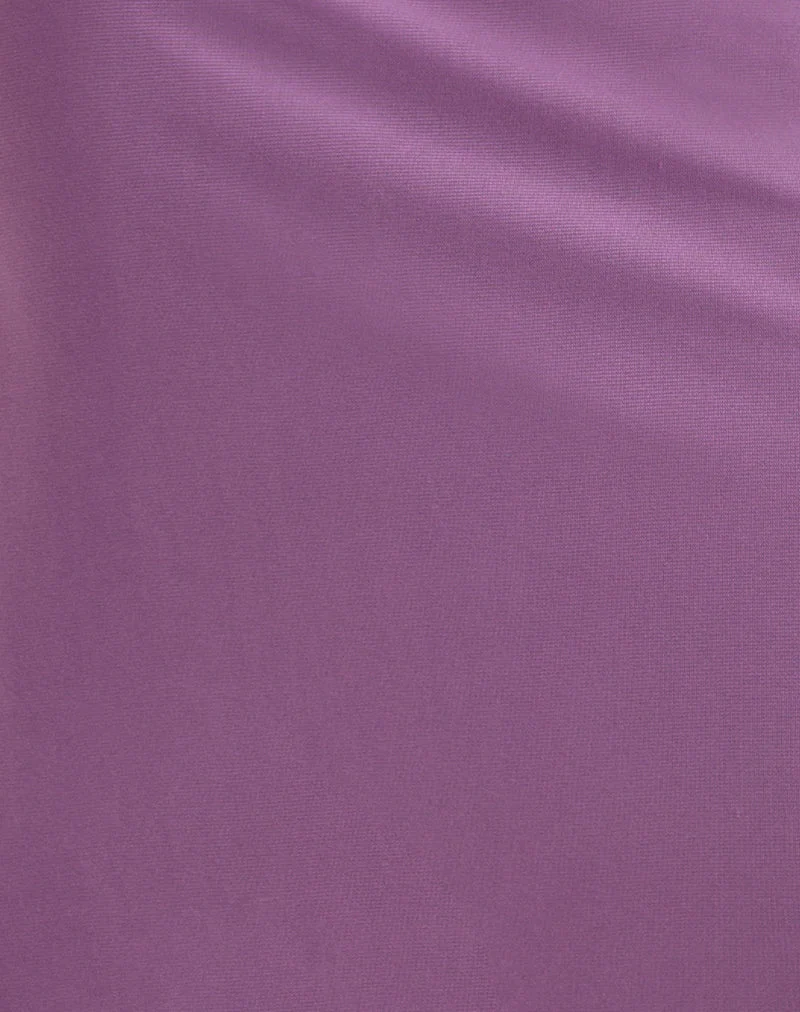 Jupe midi Laykha en maille, violette