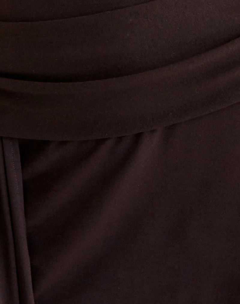Mini-robe Ginny, couleur marron chocolat