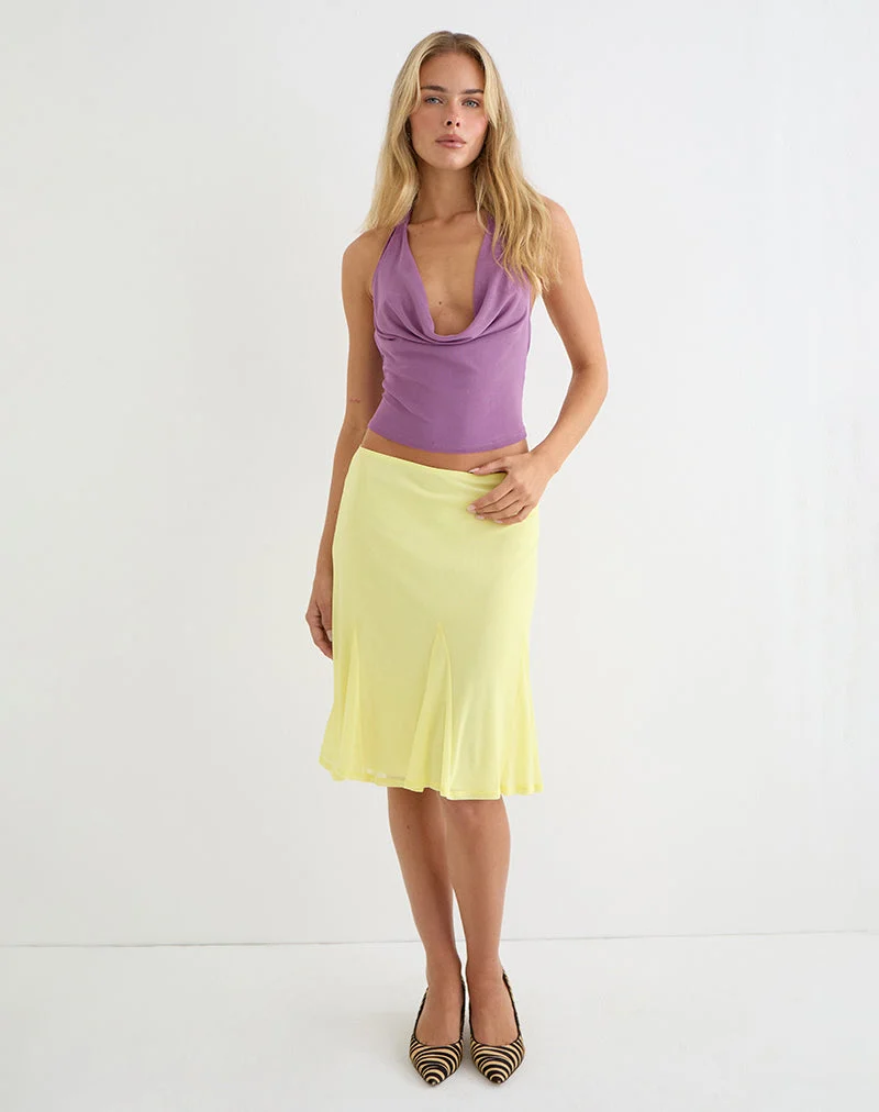 Haut à capuche Bujou en maille violette
