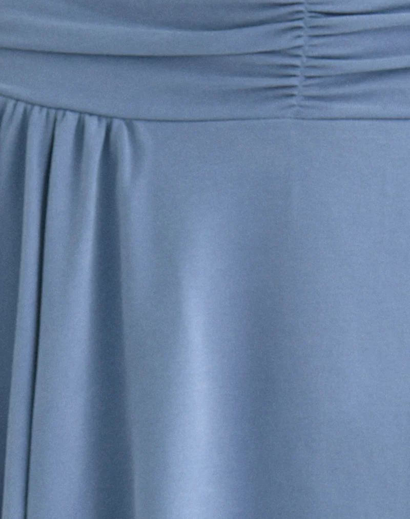 Mini-jupe Arah en cupro bleu poudré