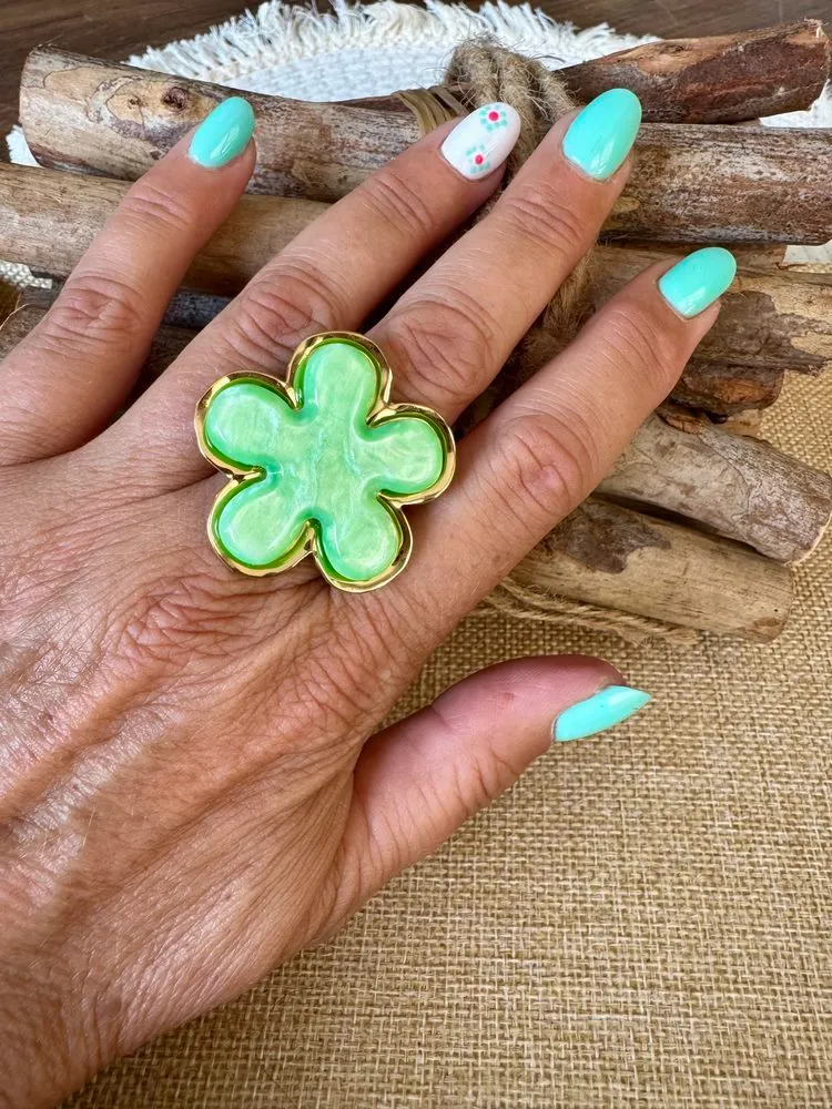 Bague Agatha vert