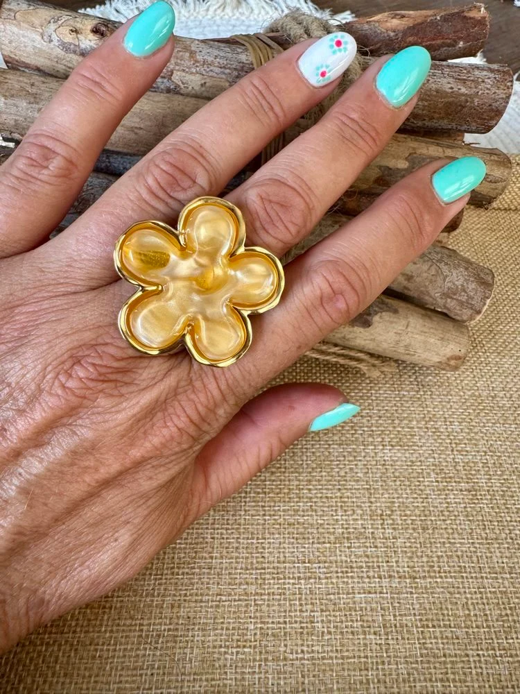 Bague Agatha camel