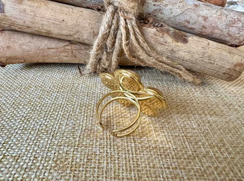 Bague Agatha camel