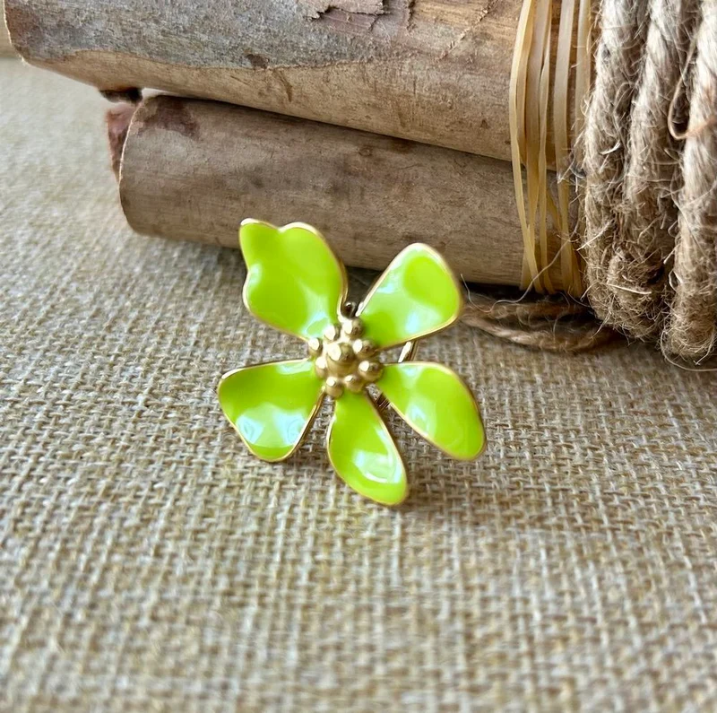 Bague Florina vert anis