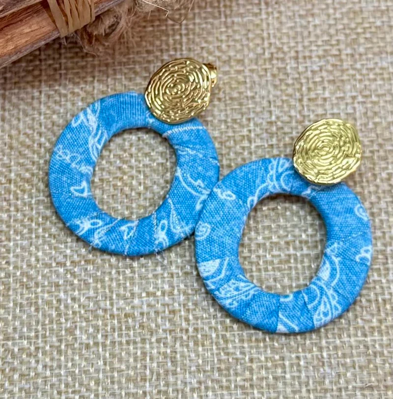 Boucles d'oreilles Lola bleu