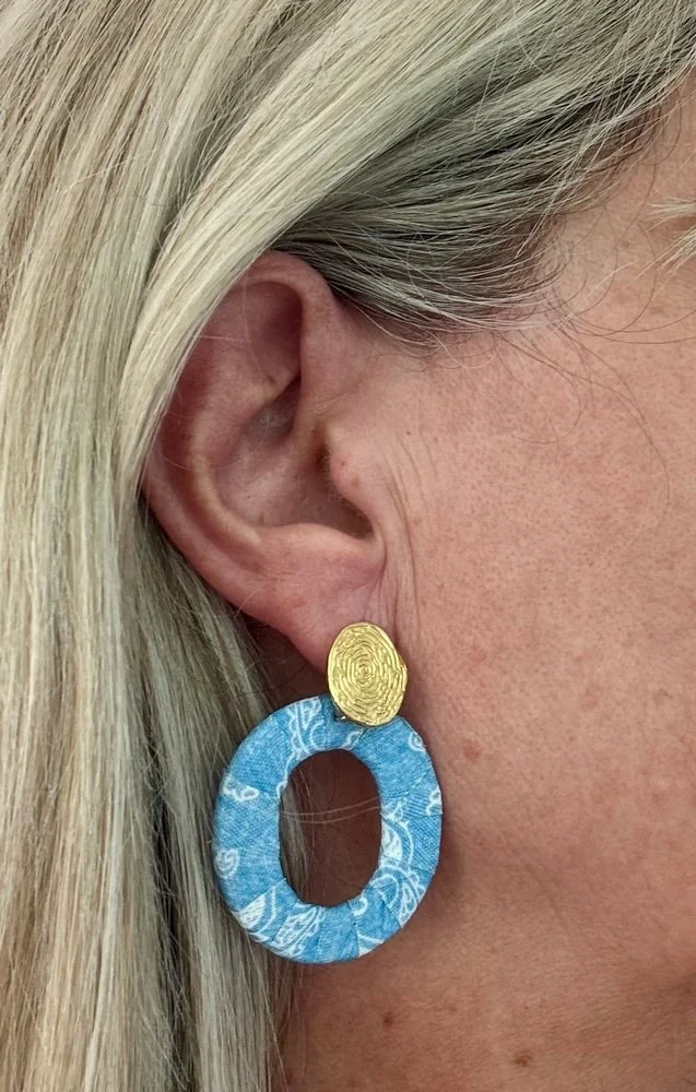 Boucles d'oreilles Lola bleu