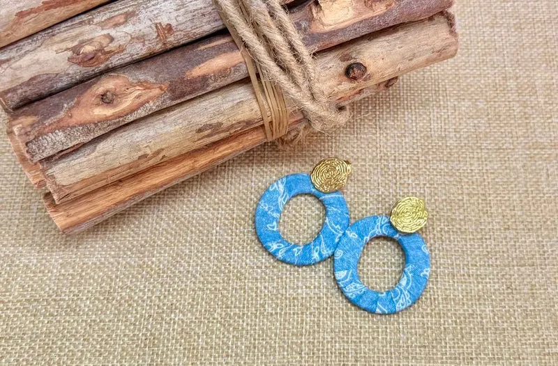 Boucles d'oreilles Lola bleu