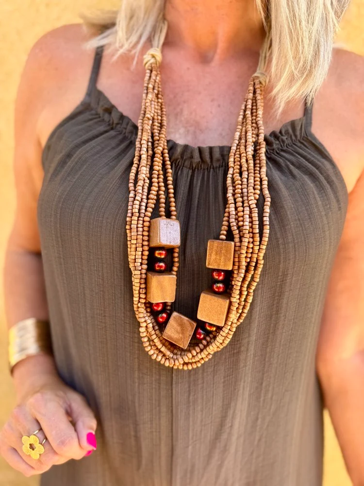 Collier Théo caramel
