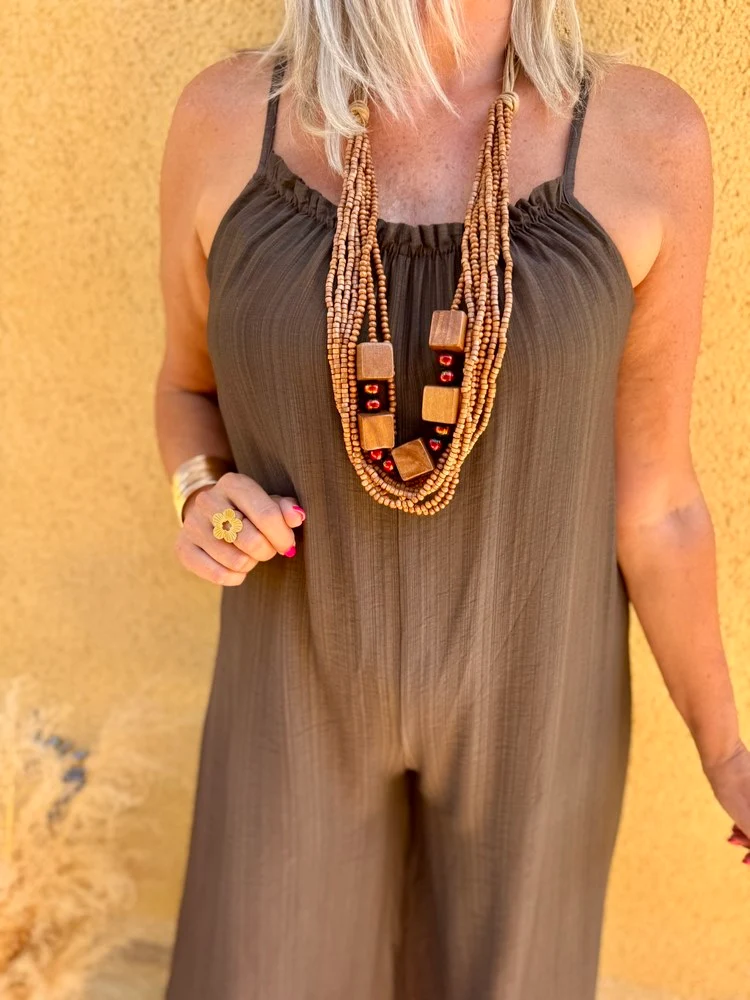 Collier Théo caramel