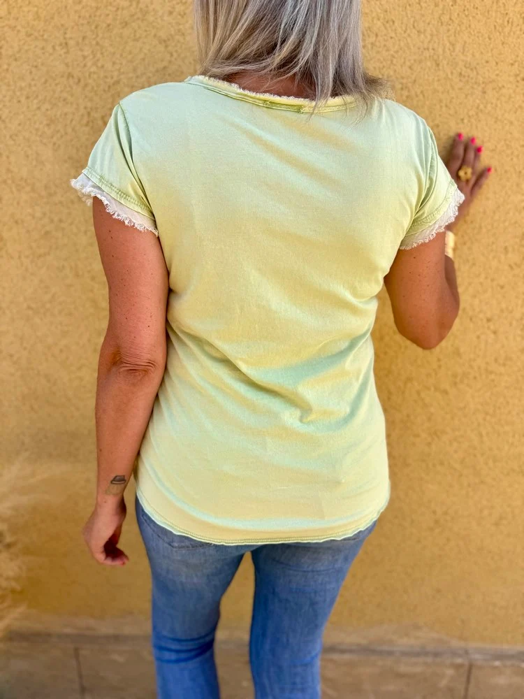 Teeshirt Poisson vert anis