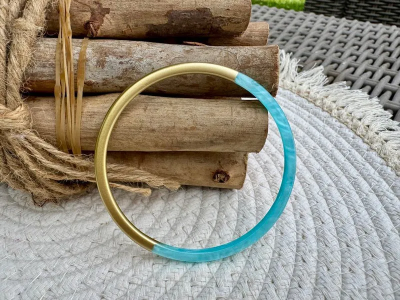 Bracelet jonc Tania turquoise