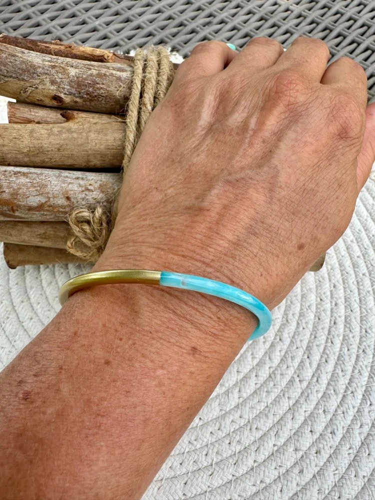 Bracelet jonc Tania turquoise