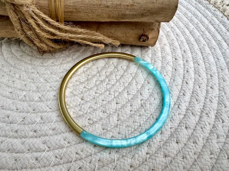 Bracelet jonc Tania turquoise
