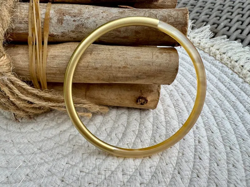 Bracelet jonc Tania camel clair