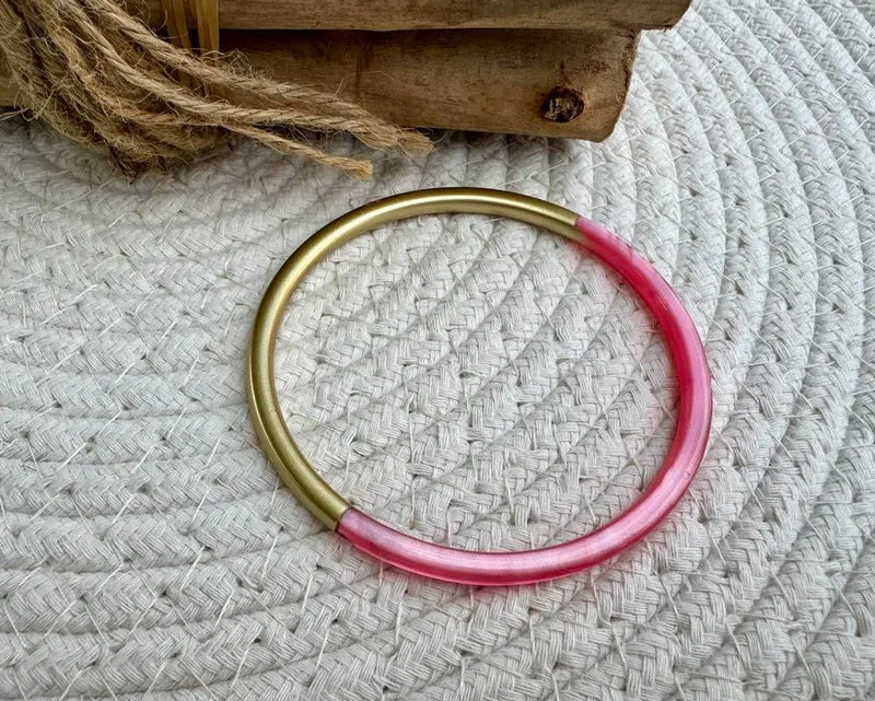 Bracelet jonc Tania rose