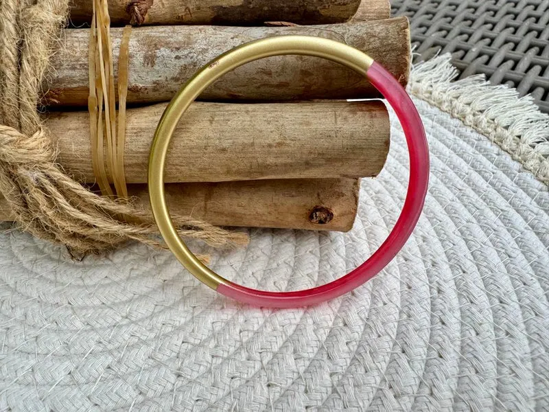 Bracelet jonc Tania rose