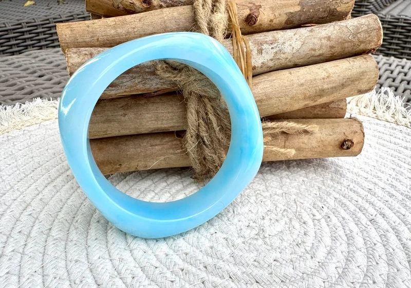 Bracelet jonc Perla turquoise