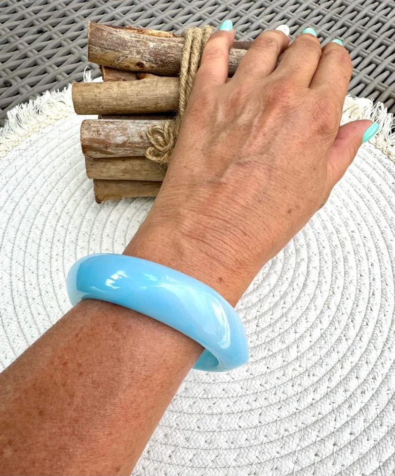 Bracelet jonc Perla turquoise