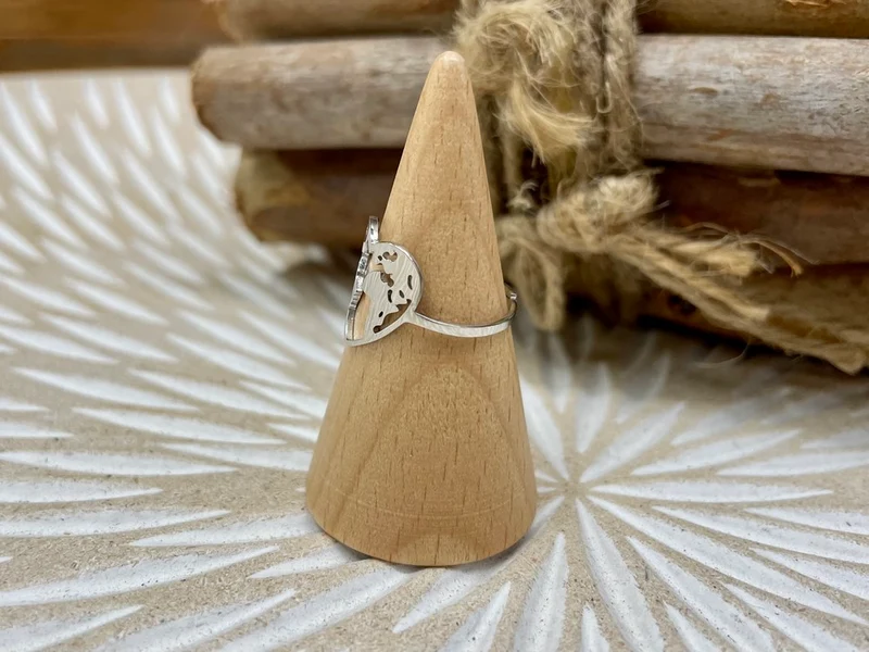 Bague acier inoxydable Coeur