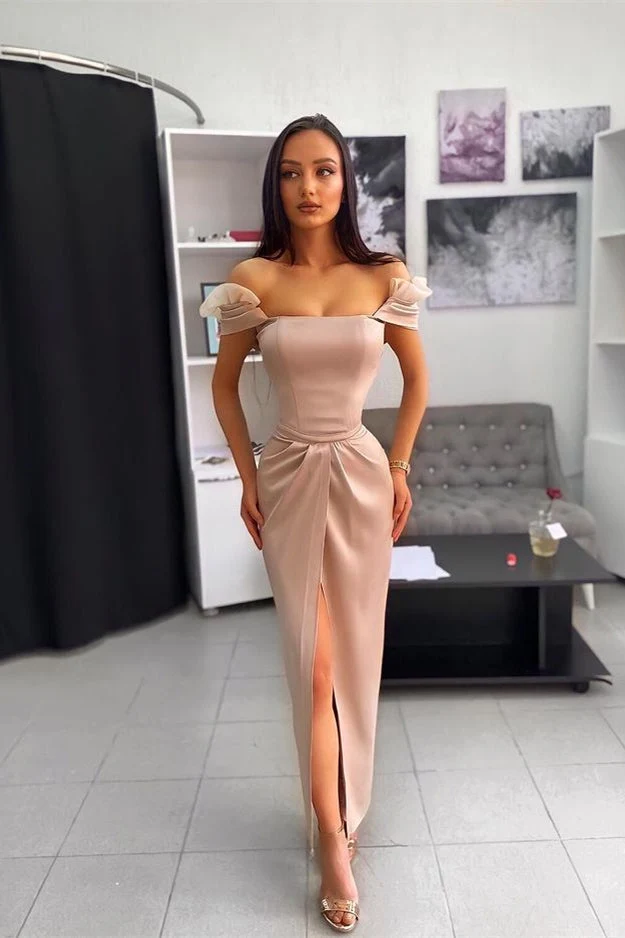 Charmante robe de bal sirène bustier rose à volants plissés
