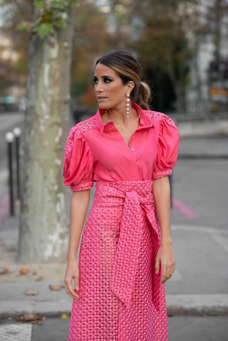 Chemisier rose corail