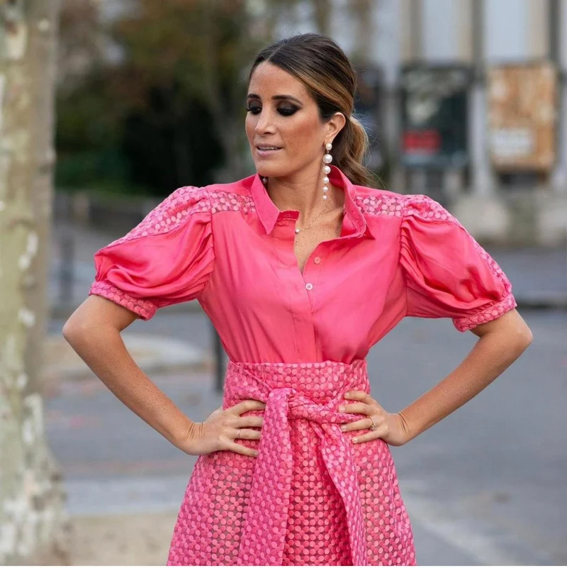 Chemisier rose corail