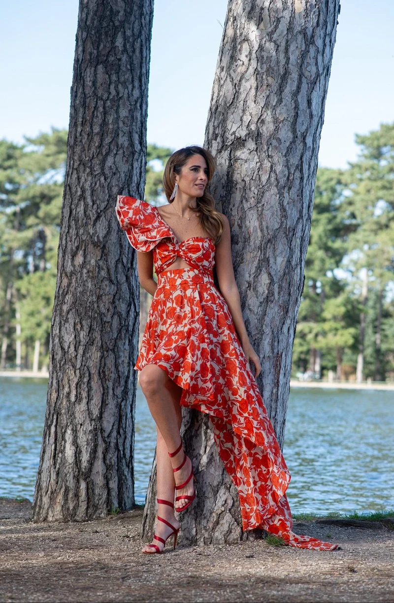 Ensemble Ortiz rouge corail