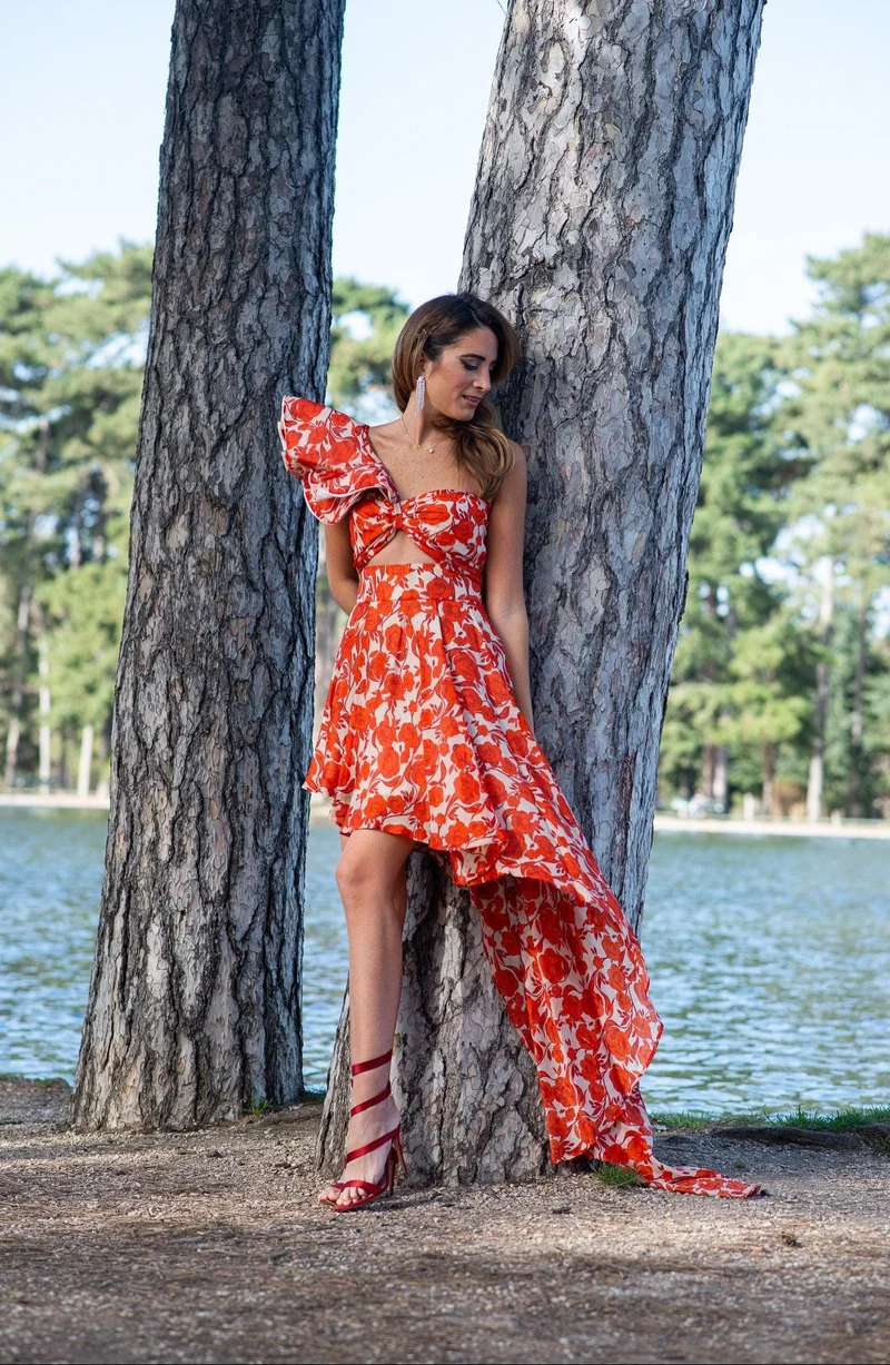 Ensemble Ortiz rouge corail