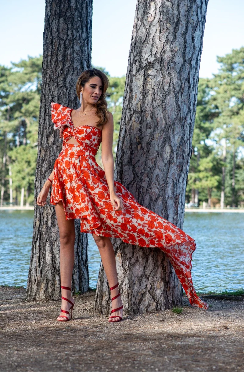 Ensemble Ortiz rouge corail