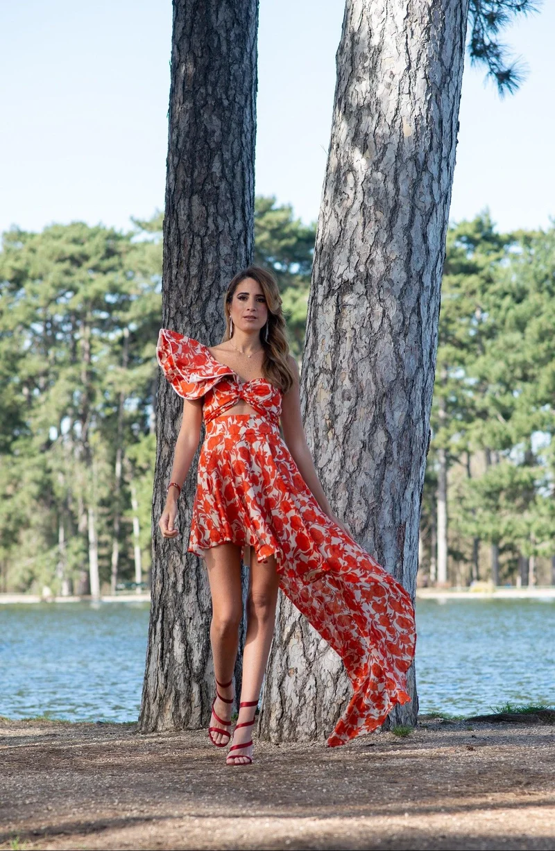 Ensemble Ortiz rouge corail