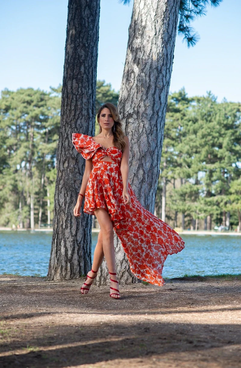 Ensemble Ortiz rouge corail