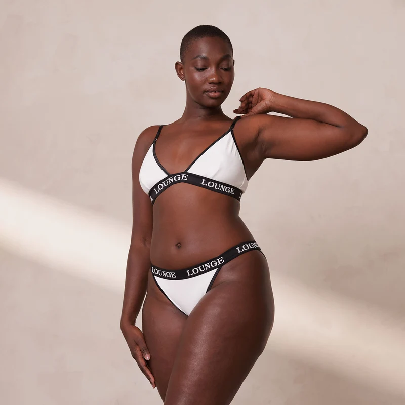 Bamboo Triangle Soutien-Gorge - Blanc & Noir