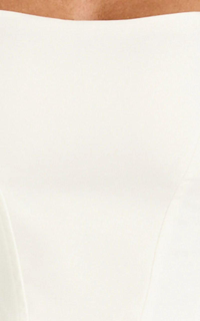 Karina Pants - High Waist Wide Leg Pants in Cream