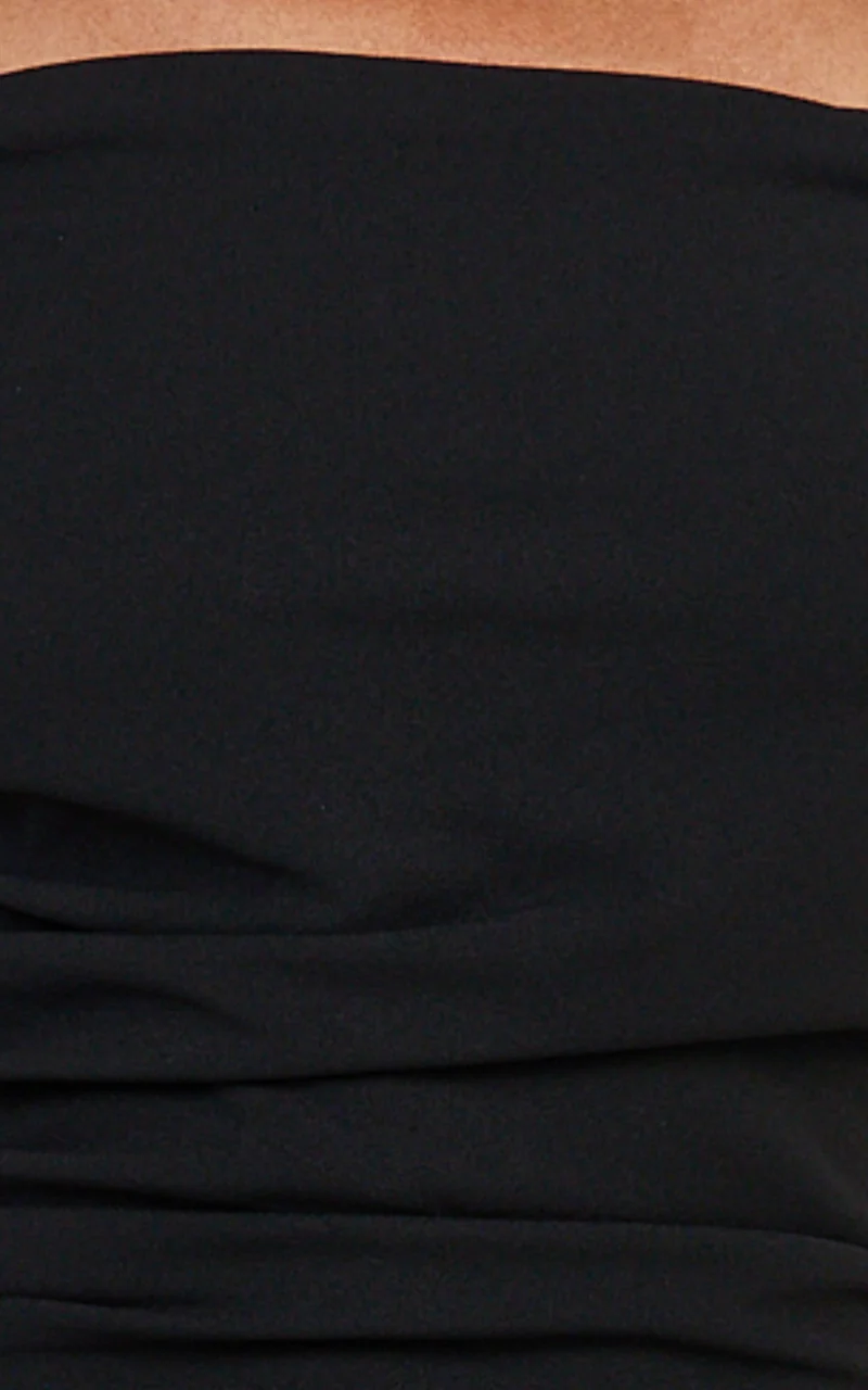 Lena Mini Dress - Off Shoulder Bodycon Dress in Black