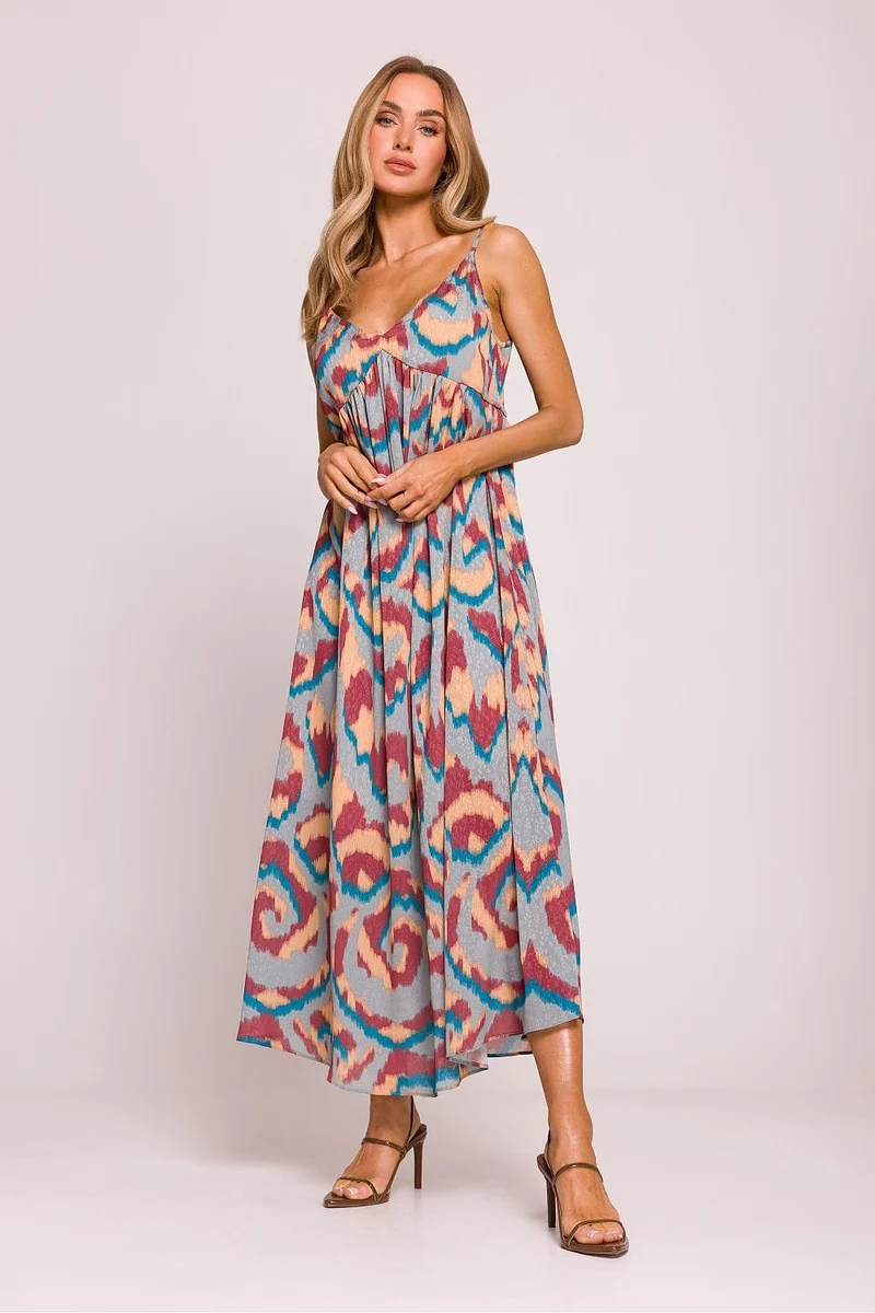 Robe été bohème longue sans manches