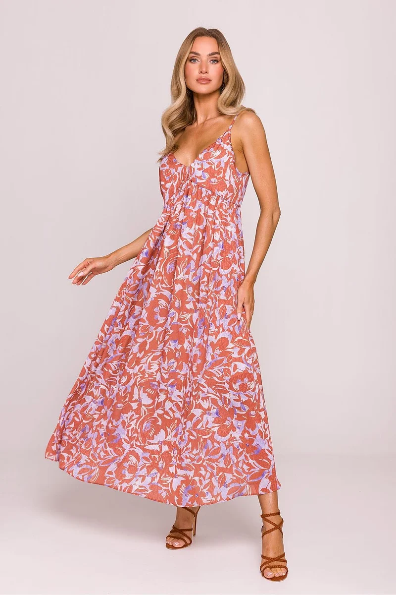 Robe été longue fleurie bohème