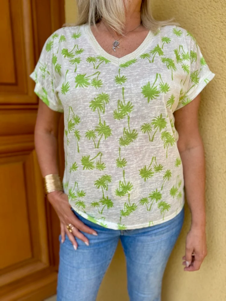 Teeshirt Tropico vert pomme