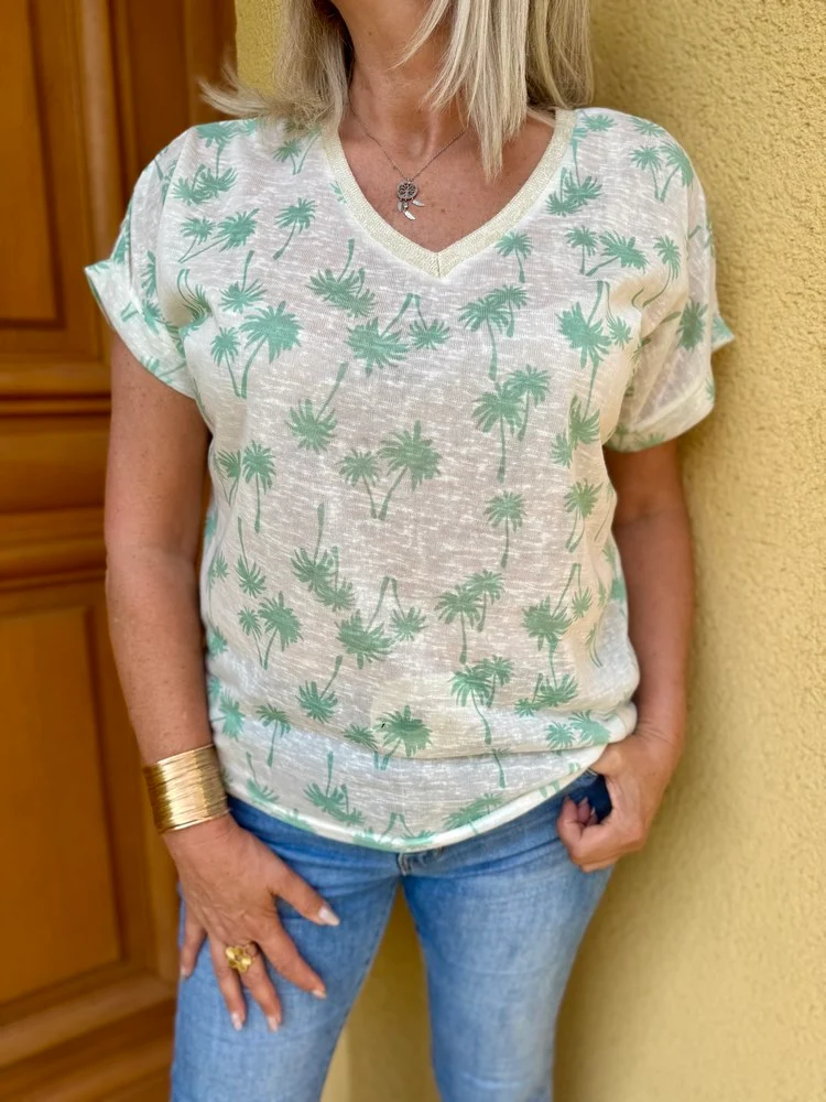 Teeshirt Tropico vert d'eau