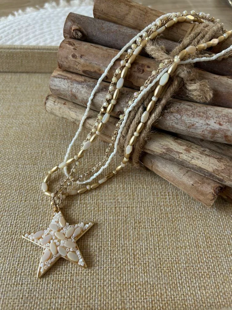 Collier Star blanc