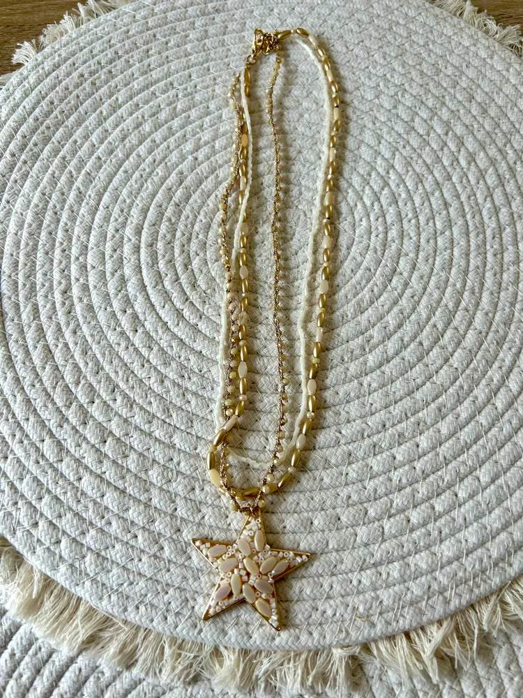 Collier Star blanc