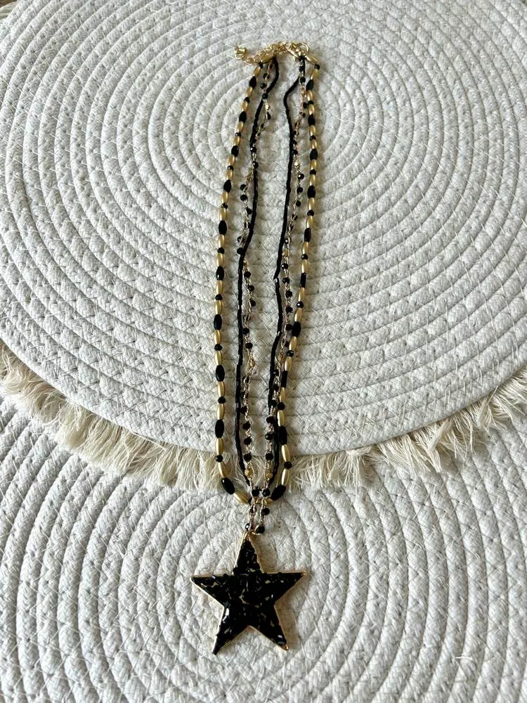 Collier Star noir