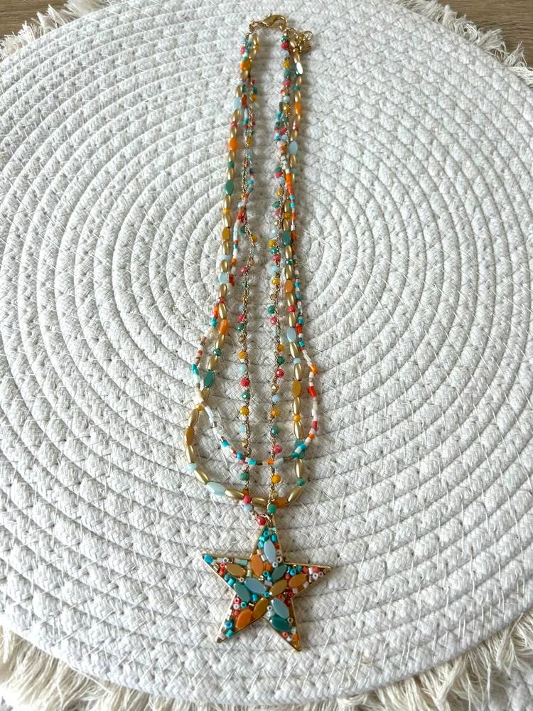 Collier Star multicolore