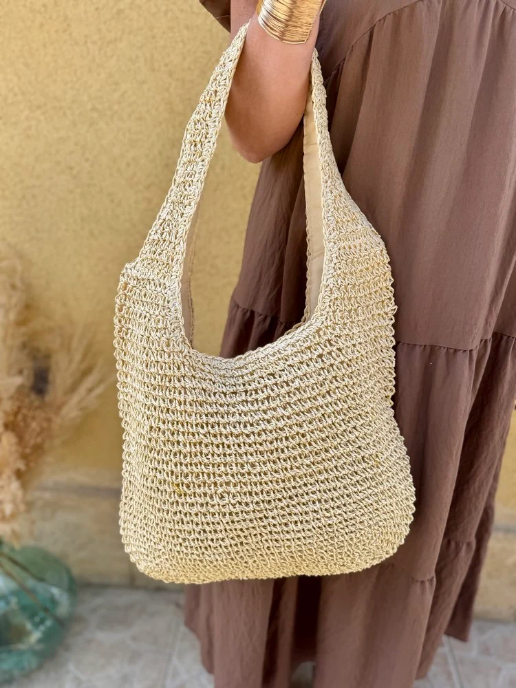 Sac fourre-tout Théodoro beige/doré
