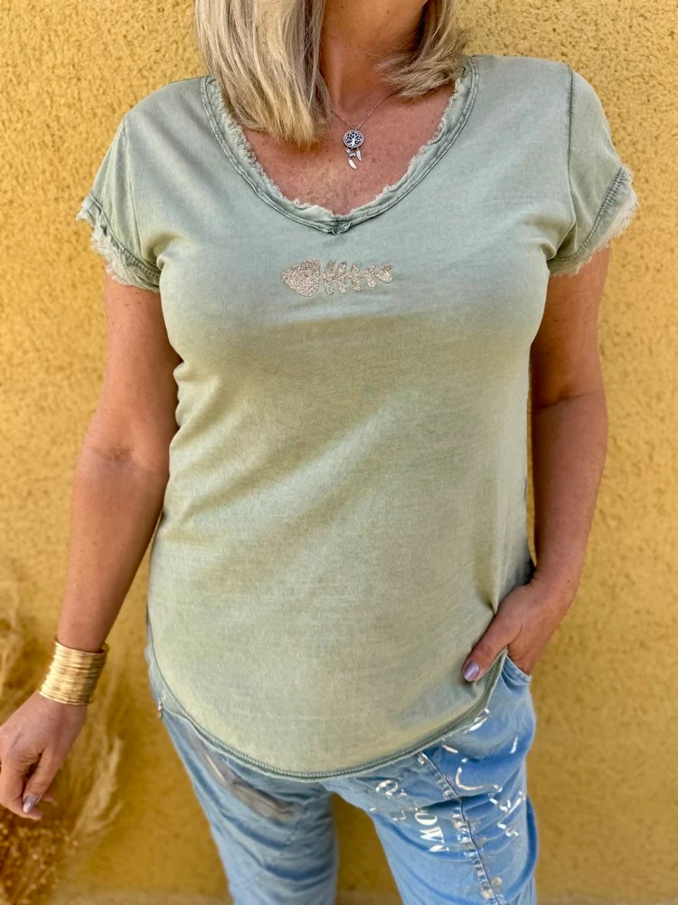 Teeshirt Poisson tilleul