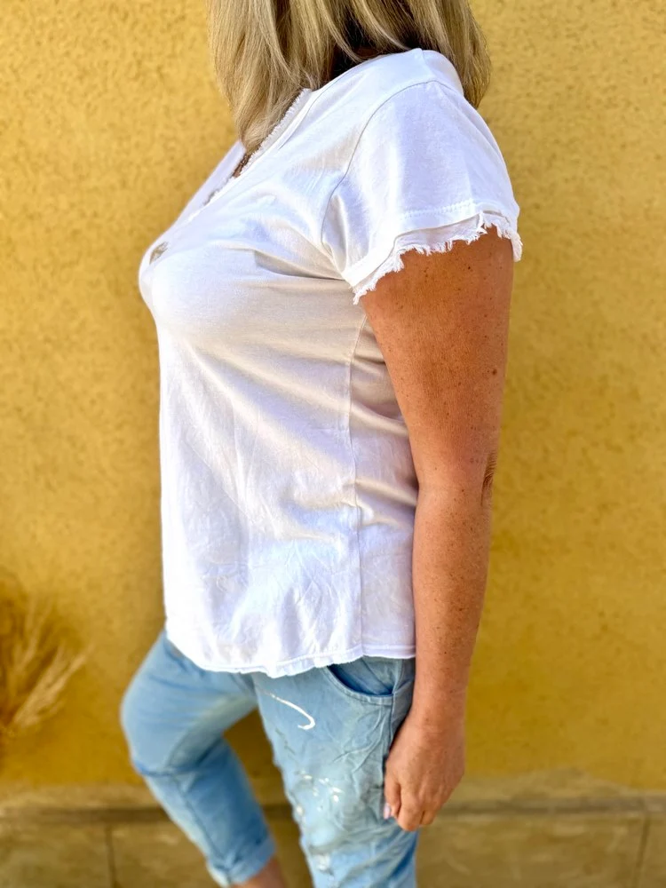 Teeshirt Poisson blanc