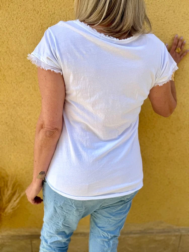 Teeshirt Poisson blanc