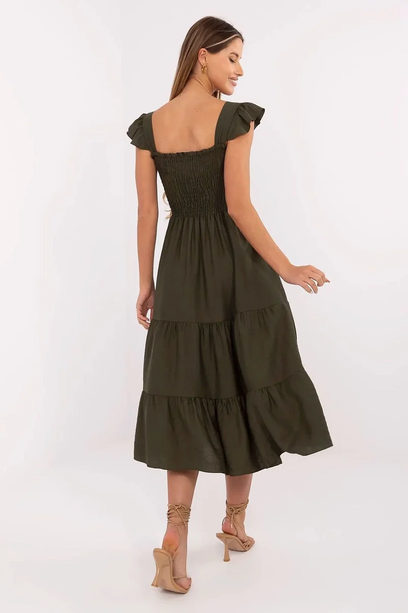 Robe bohème été midi fluide femme