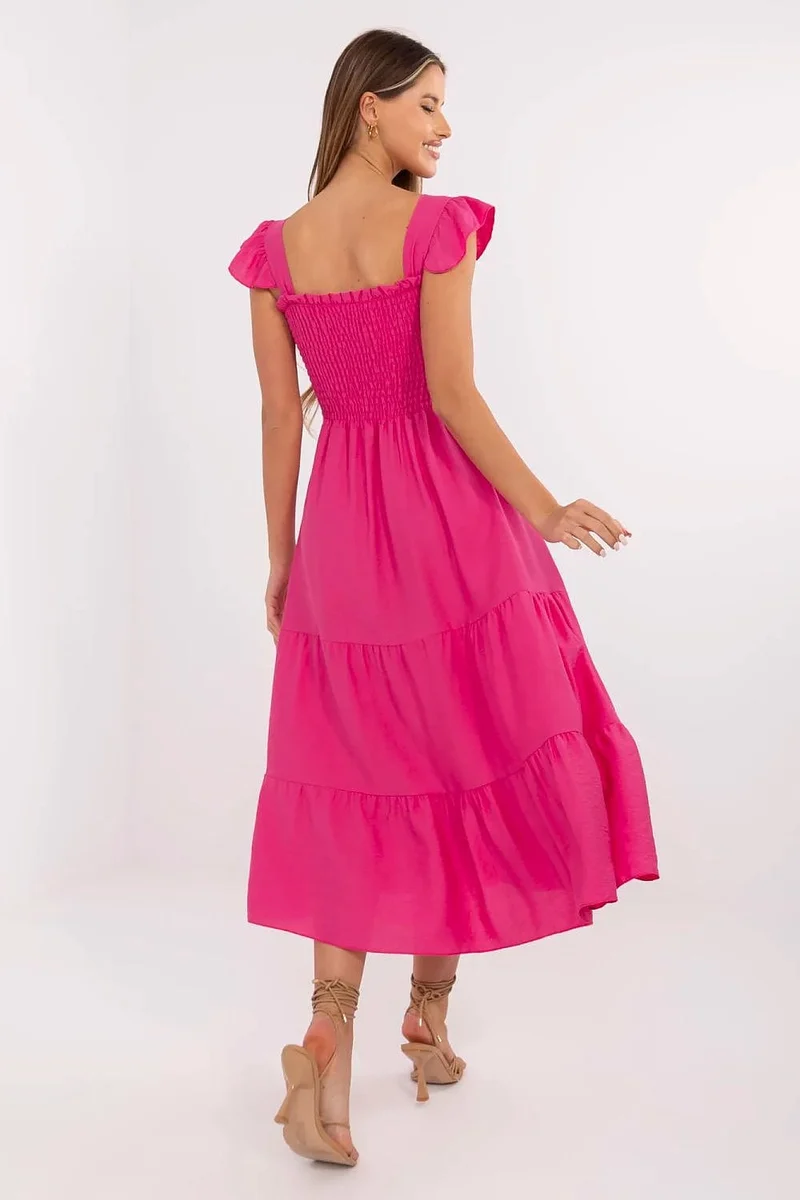 Robe bohème été midi fluide femme
